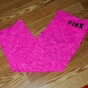 VS Pink Stretchy Yoga Capris